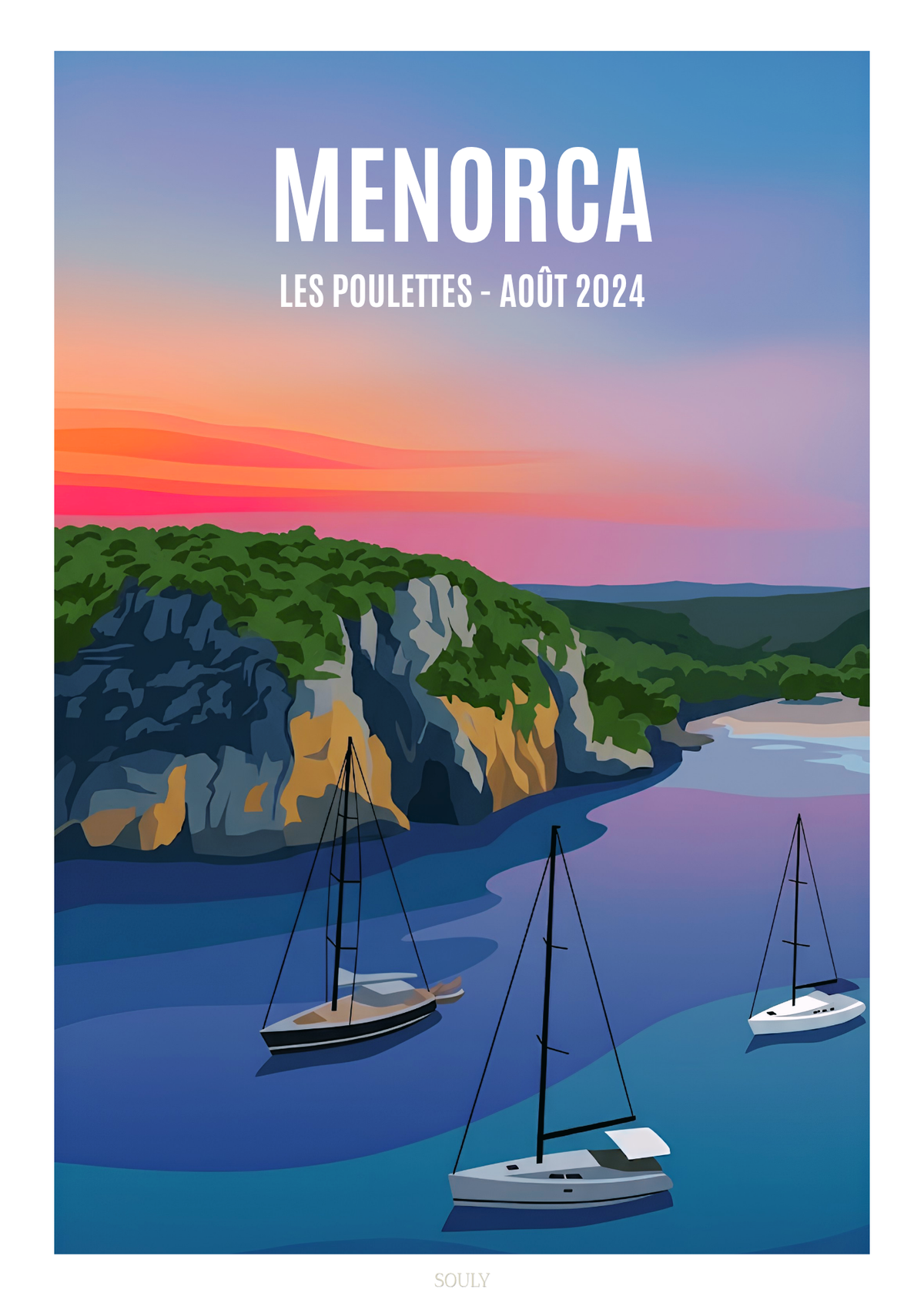 Affiche personnalisée représentant Minorque